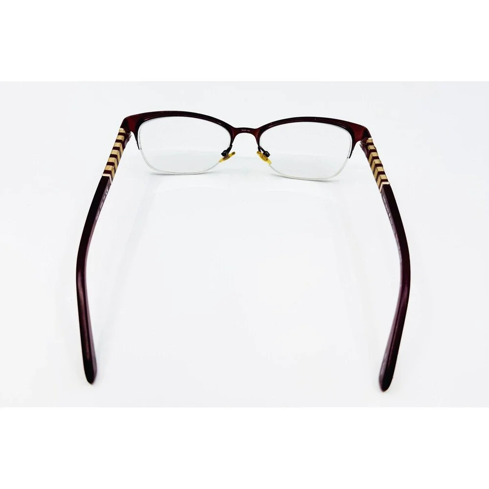 Kate Spade Eyeglasses Womens Burgundy Gold Striped Valary 0WA6 51-16-135